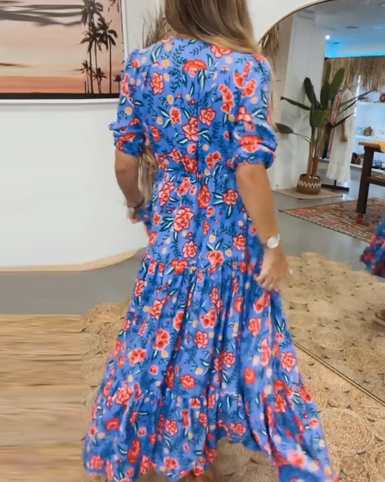 Kjole med roser og slids