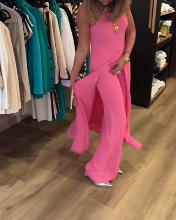 To-delt sæt | Top med åben ryg og bukser