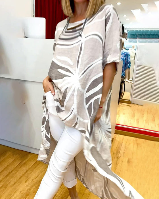 Top med løs, uregelmæssig pasform