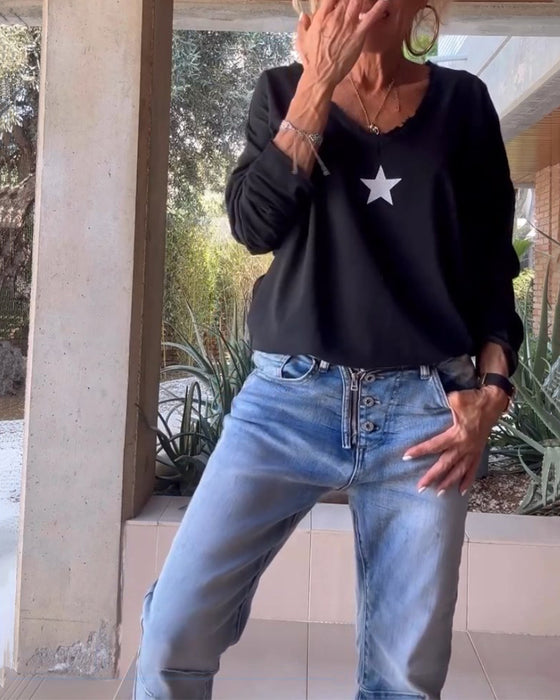 Top med hvid stjerne